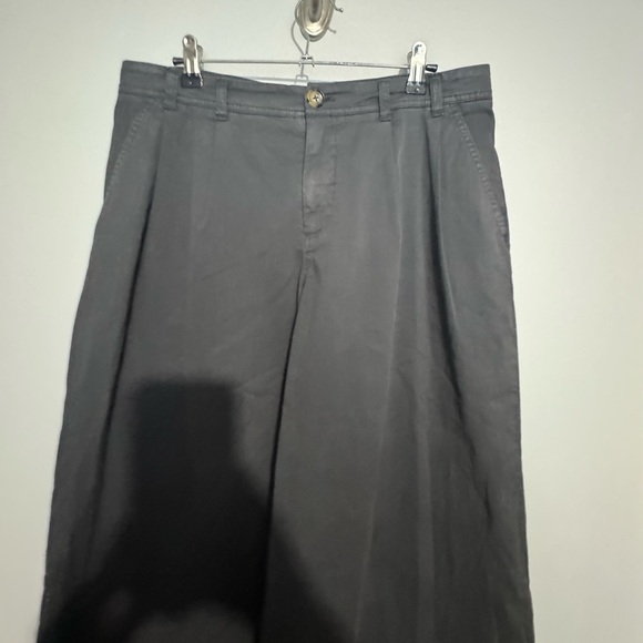Anthropologie Black Dark Gray Wide Leg Dress Pants Womens Size 6 - Picture 3 of 7